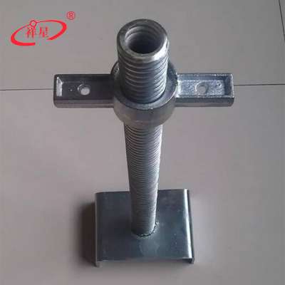 Adjustable Q235 steel ringlock base u-head jack for scaffolding